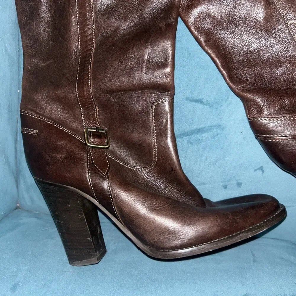 J. Crew Davos Gomma Women's Knee High Italian Leather Boots Size 8.5 box1